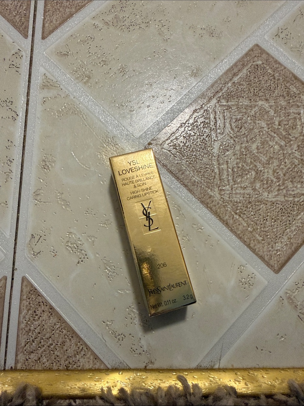 Yves Saint Laurent Gold Loveshine Lipstick Box